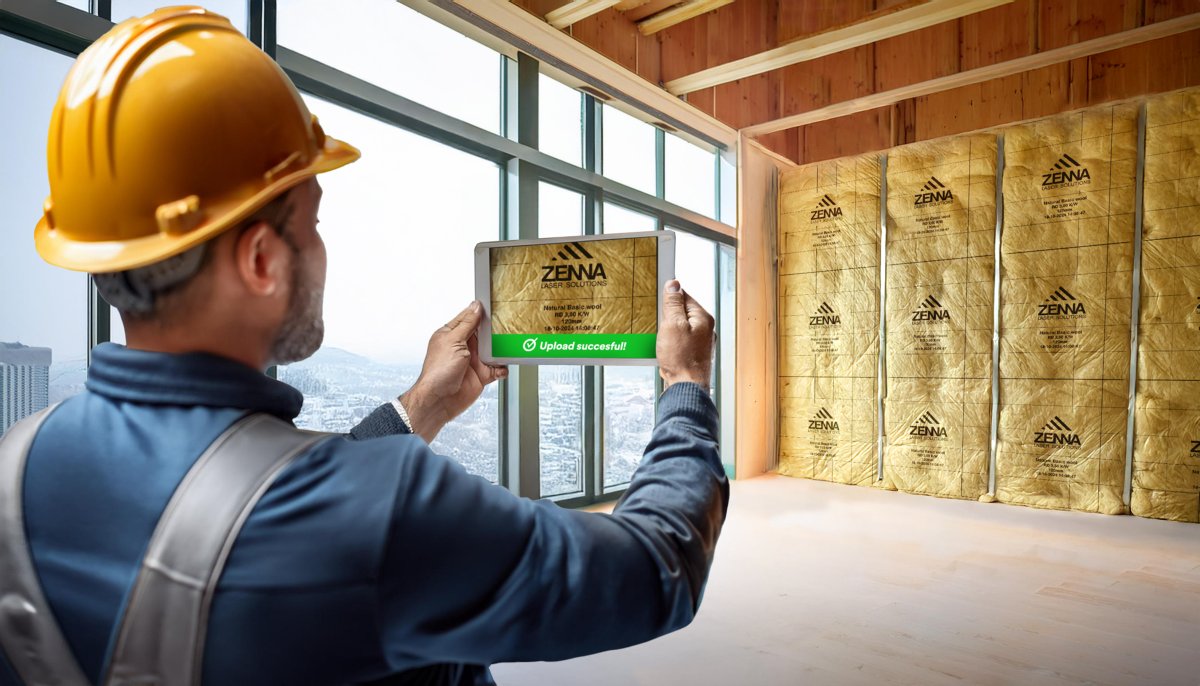 Grit marking on insulation wool: Technical precision with major on-site benefits