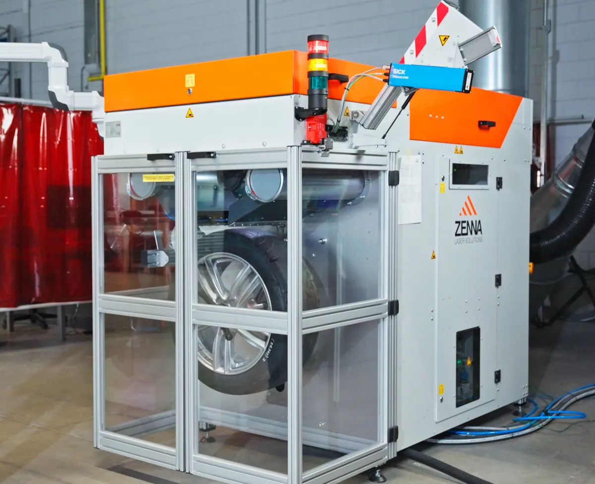 Zenna Laser Tyre prototype laser carving machine